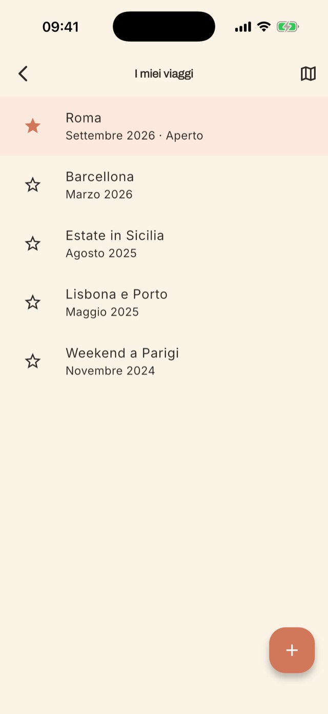 Elenco dei viaggi